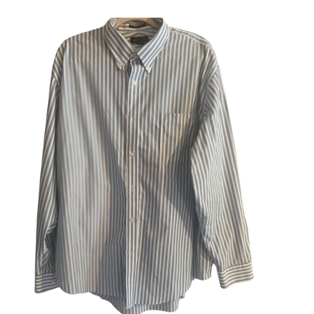 Land's End Men's Traditional Fit 18-18.5 Long Sleeve Button Down Shirt XXL 2 ea